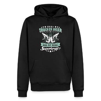 Trockenbauer Sprüche Trockenbau - Männer Premium Bio Hoodie - Schwarz - Vorne - Nico (187cm)