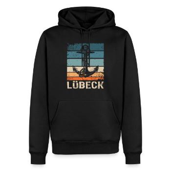 Lübeck Ostsee Sprüche Lübecker - Männer Premium Bio Hoodie - Schwarz - Vorne - Nico (187cm)