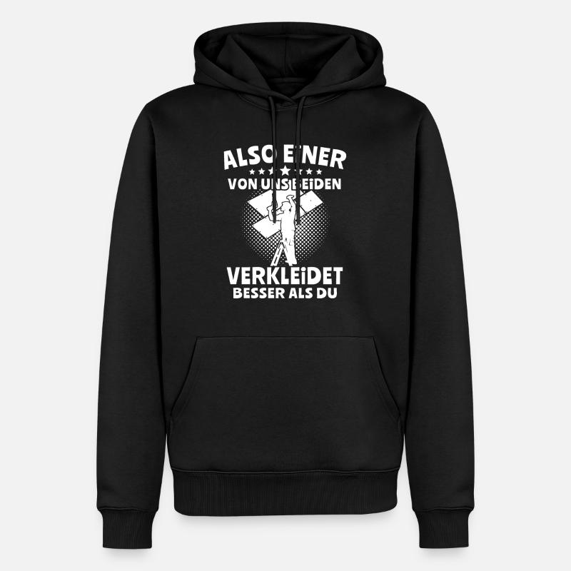 Trockenbauer - Männer Premium Bio Hoodie - Schwarz