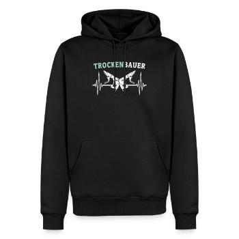Trockenbauer Trockenbaumonteur Trockenbau - Männer Premium Bio Hoodie - Schwarz - Vorne - Nico (187cm)