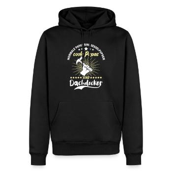 Papa Dachdecker Vater Dachdecken - Männer Premium Bio Hoodie - Schwarz - Vorne - Nico (187cm)