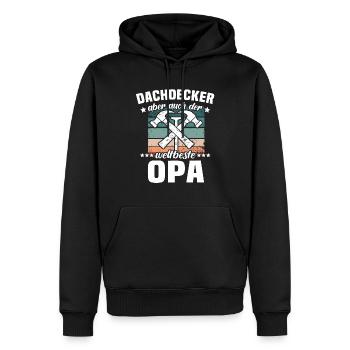 Papa Dachdecker Vater Dachdecken - Männer Premium Bio Hoodie - Schwarz - Vorne - Nico (187cm)