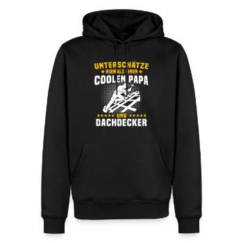 Dachdecker Papa Dachdecken Papas - Männer Premium Bio Hoodie - Schwarz - Vorne - Nico (187cm)