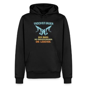 Trockenbauer Trockenbaumonteur Trockenbau - Männer Premium Bio Hoodie - Schwarz - Vorne - Nico (187cm)