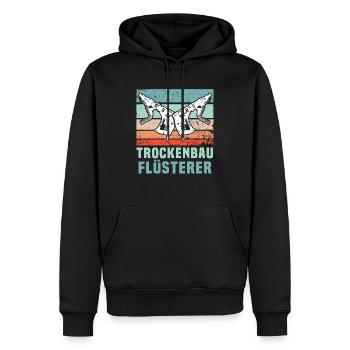 Trockenbauer Trockenbaumonteur Trockenbau - Männer Premium Bio Hoodie - Schwarz - Vorne - Nico (187cm)