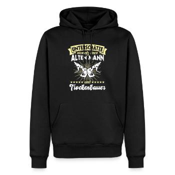 Trockenbauer Trockenbaumonteur Trockenbau - Männer Premium Bio Hoodie - Schwarz - Vorne - Nico (187cm)