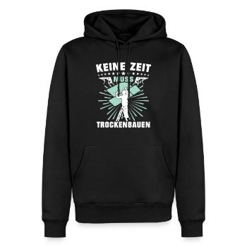 Trockenbauer Trockenbaumonteur Trockenbau - Männer Premium Bio Hoodie - Schwarz - Vorne - Nico (187cm)