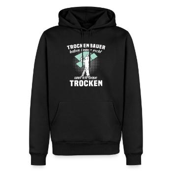 Trockenbauer Trockenbaumonteur Trockenbau - Männer Premium Bio Hoodie - Schwarz - Vorne - Nico (187cm)