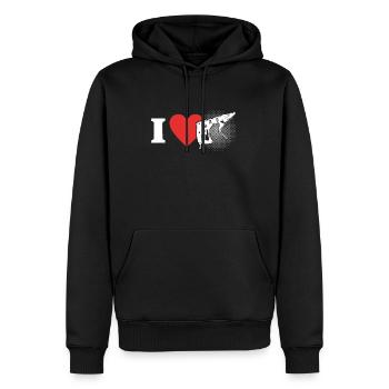 Occupation de cloisons sèches Installateur de cloisons sèches - Sweat à capuche Premium bio Homme - noir - Devant - Nico (187cm)