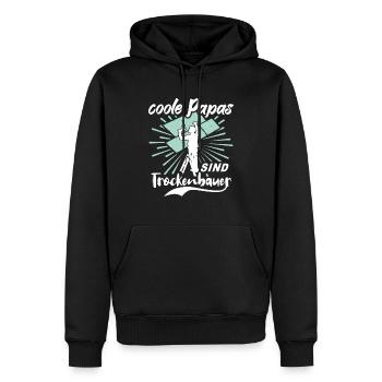 Trockenbau Papa Trockenbauer Papas - Männer Premium Bio Hoodie - Schwarz - Vorne - Nico (187cm)