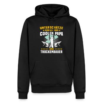 Trockenbau Papa Trockenbauer Papas - Männer Premium Bio Hoodie - Schwarz - Vorne - Nico (187cm)
