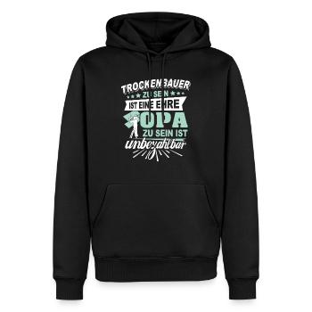 Trockenbau Opa Trockenbauer Opas - Männer Premium Bio Hoodie - Schwarz - Vorne - Nico (187cm)