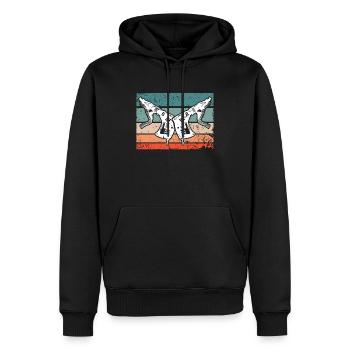 Cloison sèche - Sweat à capuche Premium bio Homme - noir - Devant - Nico (187cm)