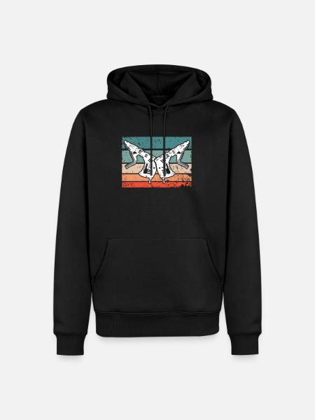 Cloison sèche - Sweat à capuche Premium bio Homme - noir