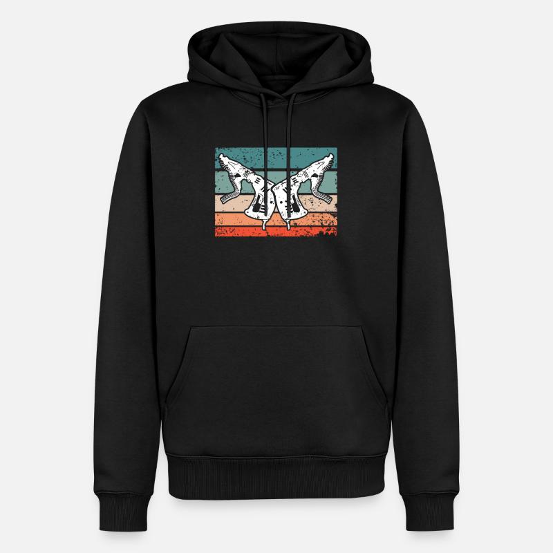 Cloison sèche - Sweat à capuche Premium bio Homme - noir