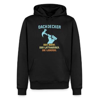 Dachdecker Dachspengler Legende Dachklempner - Männer Premium Bio Hoodie - Schwarz - Vorne - Nico (187cm)