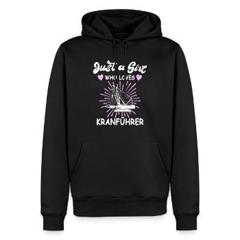 Kranführer Sprüche Kran Kranfahrer - Männer Premium Bio Hoodie - Schwarz - Vorne - Nico (187cm)