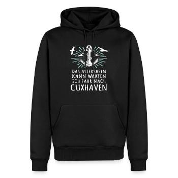 Cuxhaven Nordsee Cuxhavener - Männer Premium Bio Hoodie - Schwarz - Vorne - Nico (187cm)
