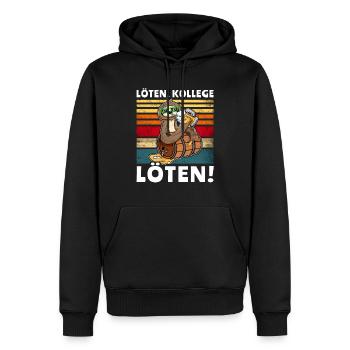 Bier Saufen Faultier Saufsprüche - Männer Premium Bio Hoodie - Schwarz - Vorne - Nico (187cm)