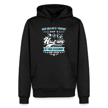 Husum Souvenir Husumer - Männer Premium Bio Hoodie - Schwarz - Vorne - Nico (187cm)