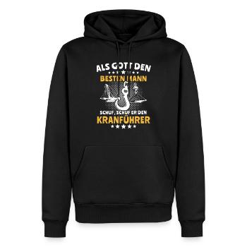 Kranführer Kranfahren Kranfahrer Kran - Männer Premium Bio Hoodie - Schwarz - Vorne - Nico (187cm)