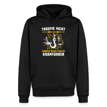 Kranführer Kran Bauarbeiter Kranfahrer - Männer Premium Bio Hoodie - Schwarz - Vorne - Nico (187cm)