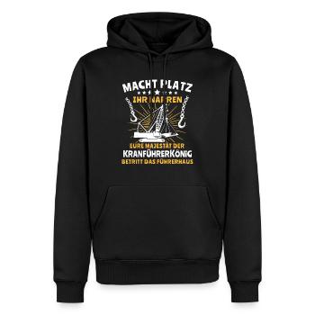 Kranführer Kran Kranfahrer Kranhaken - Männer Premium Bio Hoodie - Schwarz - Vorne - Nico (187cm)