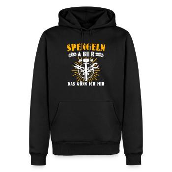 Spengler Sprüche Spengeln Bauspengler - Männer Premium Bio Hoodie - Schwarz - Vorne - Nico (187cm)
