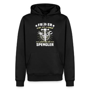 Spengler Spengeln Bauspengler - Männer Premium Bio Hoodie - Schwarz - Vorne - Nico (187cm)