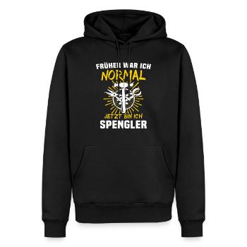 Spengler Spengeln Bauspengler - Männer Premium Bio Hoodie - Schwarz - Vorne - Nico (187cm)