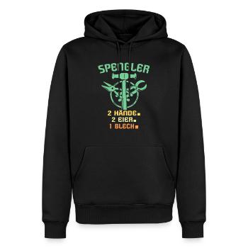 Spengler Spengeln Bauspengler - Männer Premium Bio Hoodie - Schwarz - Vorne - Nico (187cm)