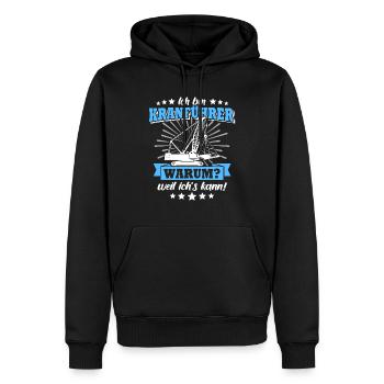 Kranführer Sprüche Kran Kranfahrer - Männer Premium Bio Hoodie - Schwarz - Vorne - Nico (187cm)