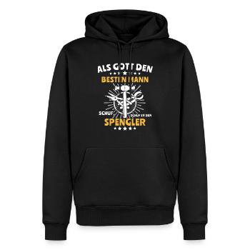 Spengler Bauspengler Spengeln - Männer Premium Bio Hoodie - Schwarz - Vorne - Nico (187cm)