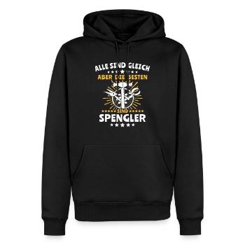 Spengler Bauspengler Spengeln - Männer Premium Bio Hoodie - Schwarz - Vorne - Nico (187cm)