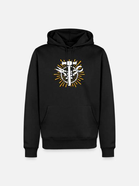 Signe de guilde Spengler Bauspengler - Sweat à capuche Premium bio Homme - noir