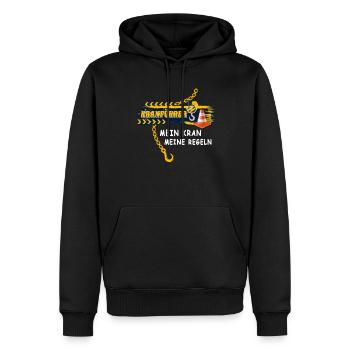Kranführer Raupenkran Kranfahrer - Männer Premium Bio Hoodie - Schwarz - Vorne - Nico (187cm)