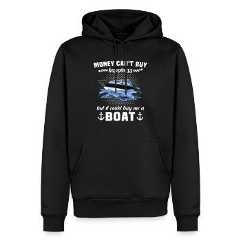 Capitaine de bateau Capitaine - Sweat à capuche Premium bio Homme - noir - Devant - Nico (187cm)