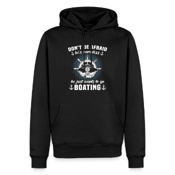 Capitaine de bateau Capitaine - Sweat à capuche Premium bio Homme - noir - Devant - Nico (187cm)