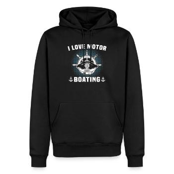 Capitaine Propriétaire de bateau Boating - Sweat à capuche Premium bio Homme - noir - Devant - Nico (187cm)