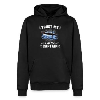 Capitaine Propriétaire de bateau Boating - Sweat à capuche Premium bio Homme - noir - Devant - Nico (187cm)