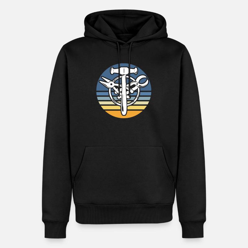 Guilde Spengler Motif Bauspengler - Sweat à capuche Premium bio Homme - noir