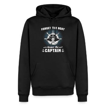 Kapitän Bootsbesitzer Captain - Männer Premium Bio Hoodie - Schwarz - Vorne - Nico (187cm)