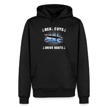 Kapitän Bootsbesitzer Captain - Männer Premium Bio Hoodie - Schwarz - Vorne - Nico (187cm)