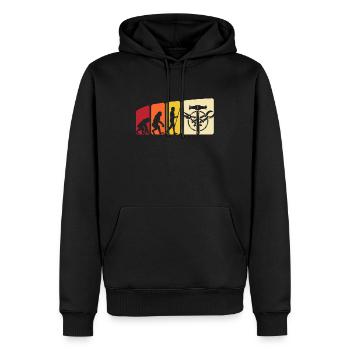 Spengler Evolution Bauspengler - Sweat à capuche Premium bio Homme - noir - Devant - Nico (187cm)