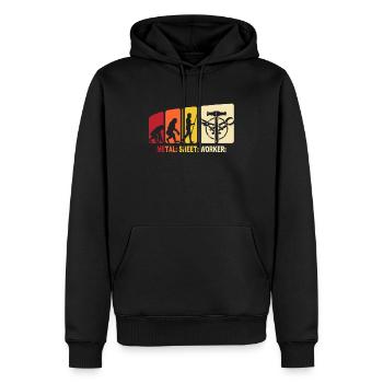 Spengler Evolution Bauspengler - Sweat à capuche Premium bio Homme - noir - Devant - Nico (187cm)