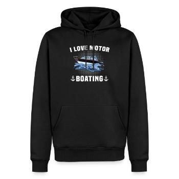 Capitaine Capitaine Bateau - Sweat à capuche Premium bio Homme - noir - Devant - Nico (187cm)