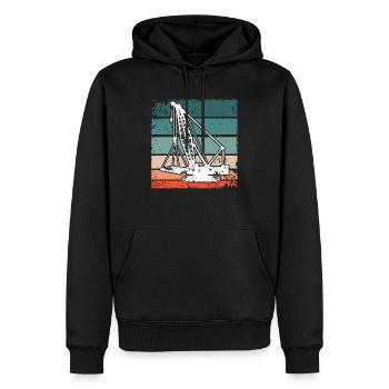 Grutier Grutier - Sweat à capuche Premium bio Homme - noir - Devant - Nico (187cm)