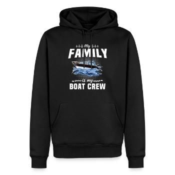Capitaine Équipage du bateau - Sweat à capuche Premium bio Homme - noir - Devant - Nico (187cm)