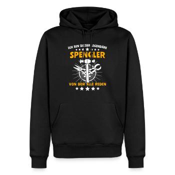 Spengler Bauspengler - Männer Premium Bio Hoodie - Schwarz - Vorne - Nico (187cm)