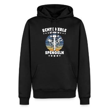 Spengler Beruf Bauspengler Sprüche - Männer Premium Bio Hoodie - Schwarz - Vorne - Nico (187cm)